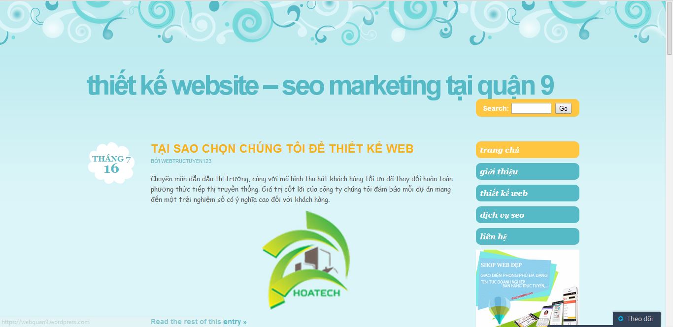 Thiết kế web quận 9, thủ đức, quận 3, quận 2, đồng nai